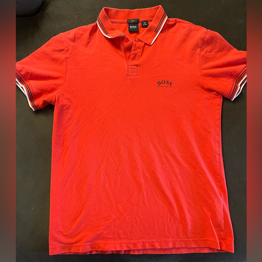 Hugo Boss Vibrant Red Polo Shirt